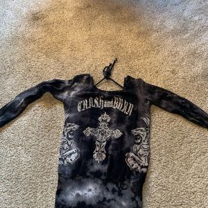 Crash and Burn sweatshirt shirt/dress